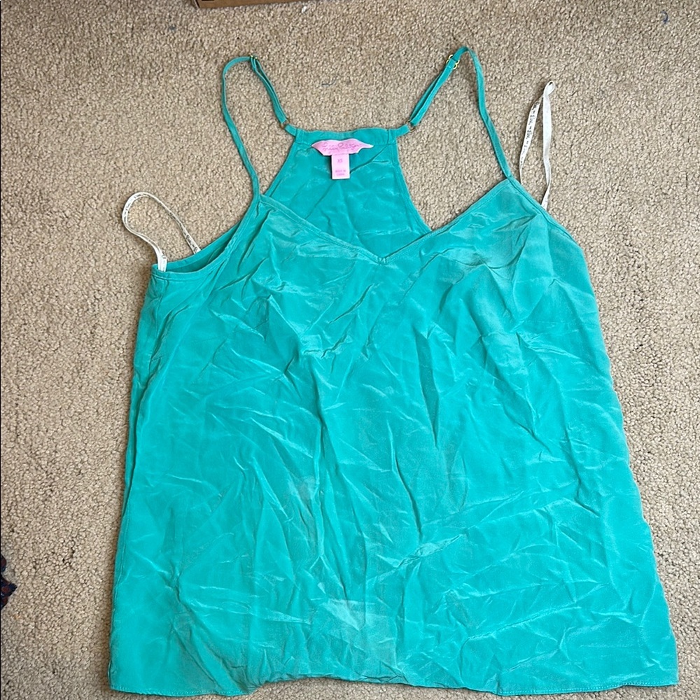 Lilly Pulitzer Teal Racer back Camisole